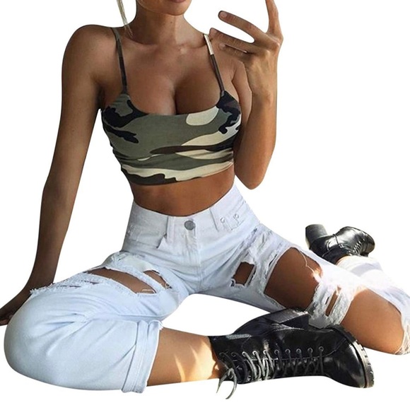 Camo Half Tank Top - Picture 1 of 3